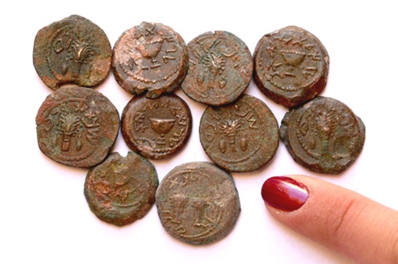 monedas encontradas en Jerusalén 