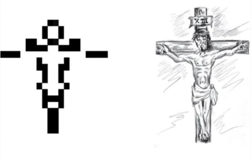 Crucifixión en binario