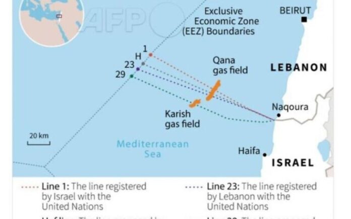 Israel y Líbano firmarán un acuerdo de límites marítimos el jueves por la tarde en la base de la ONU