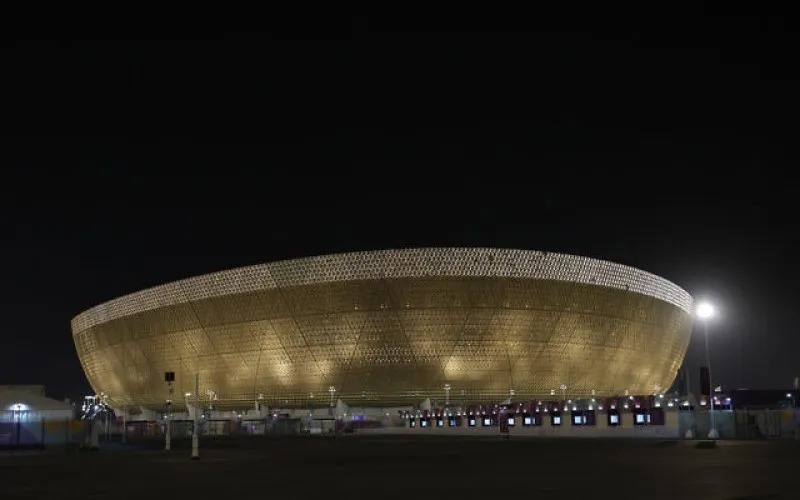 Una vista general del estadio Lusail en Lusail en Doha, Qatar, el 12 de noviembre de 2022. (Hassan Ammar / AP)