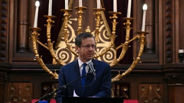El Presidente Herzog visita la Gran Sinagoga de Europa en Bruselas