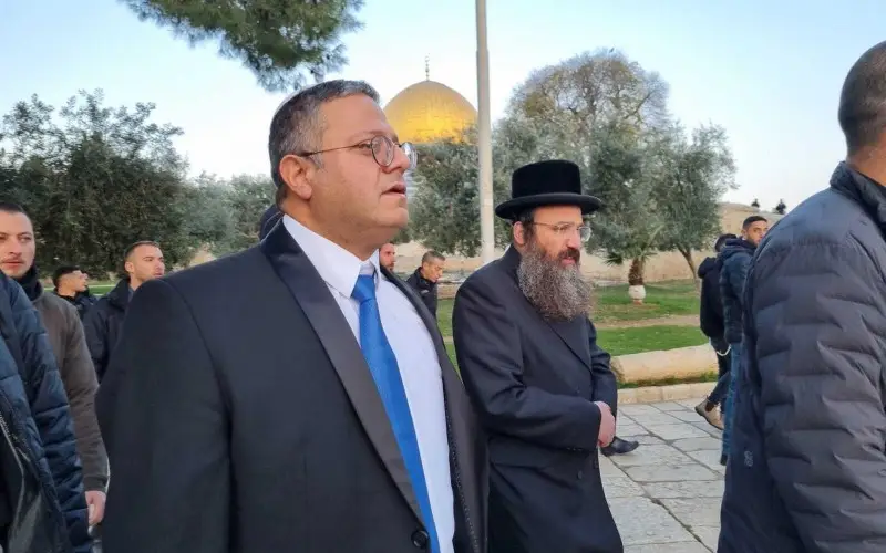 El Ministro de Seguridad Nacional, Itamar Ben Gvir, visita el Monte del Templo