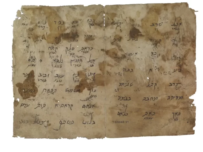 Misteriosa lista de vocabulario trilingüe de la Genizá de El Cairo, redactada por Maimónides