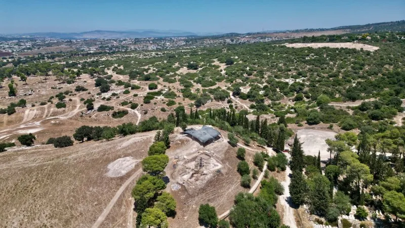 Vista aérea de la excavación de Tel Shimron en 2023.