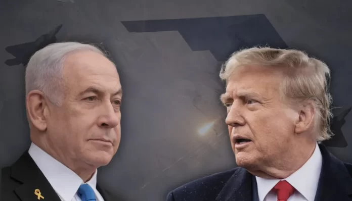 El primer ministro israelí Benjamin Netanyahu con el presidente estadounidense Donald Trump en una reunión diplomática