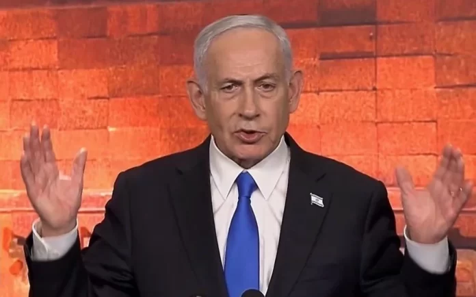 Benjamin Netanyahu durante discurso del Día del Holocausto en Yad Vashem en 2026